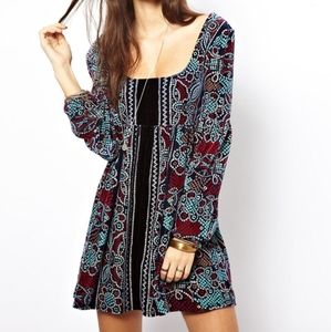 Free People Oh so Easy Velour Baby doll dress size large